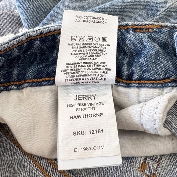 DL1961 • Jerry High Rise Vintage Straight Jean in Hawthorne - Picture 12 of 14